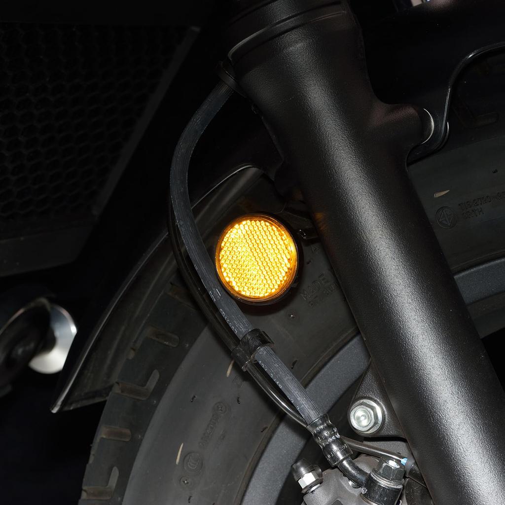 Daytona 76288 Universal Reflector Round Amber M6 Bolt Mount Type