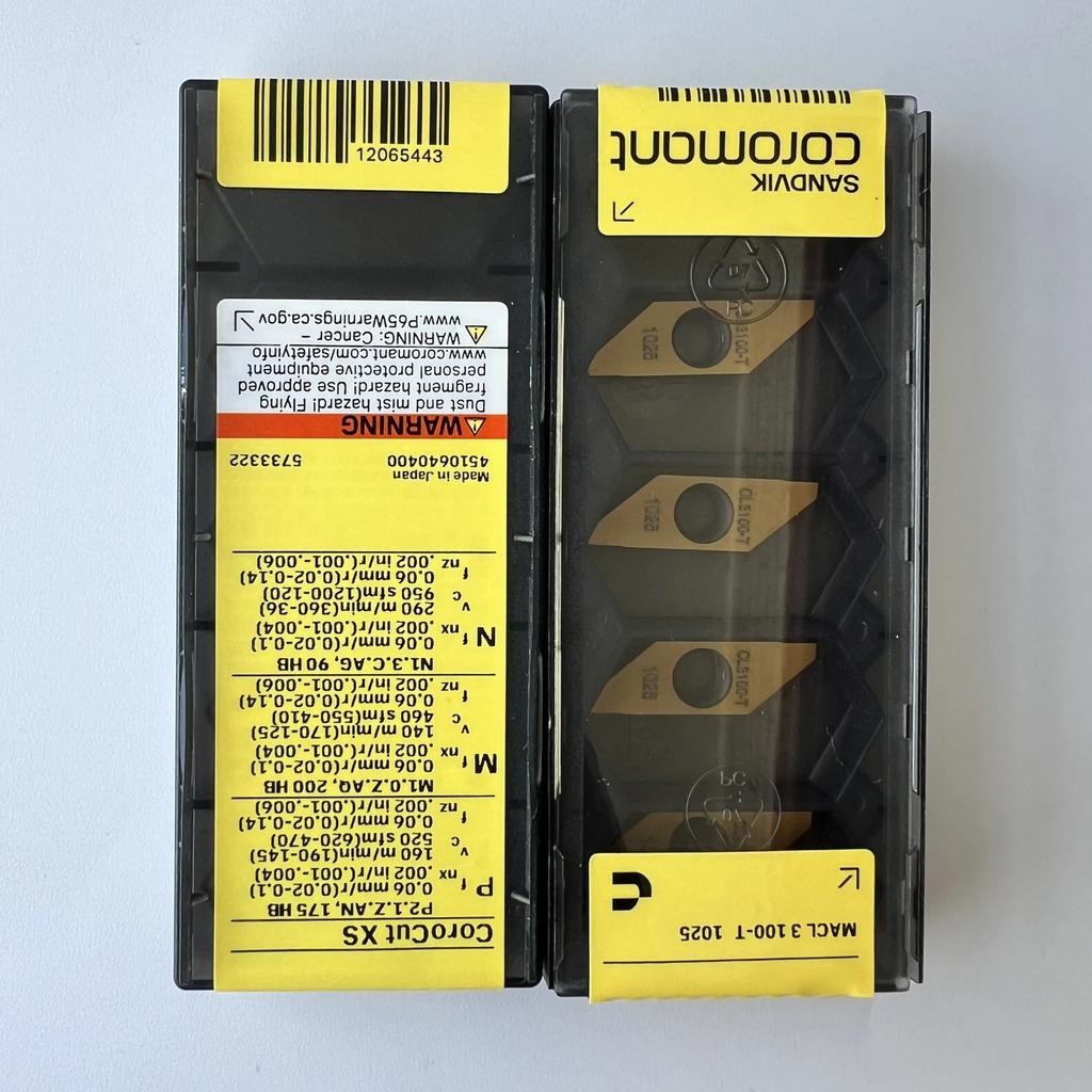 Sandvik / MACL3100-T 1025 / Industrial Indexable Carbide Inserts 10 Pcs