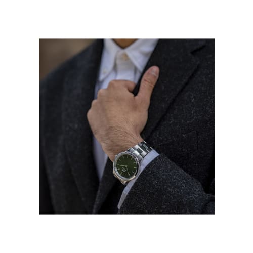 [Official Shop/2-Year Warranty/Authentic Import] Daniel Wellington DW Men's Iconic Link Emerald 40mm Watch, Stylish and Popular for Business, Metal, S