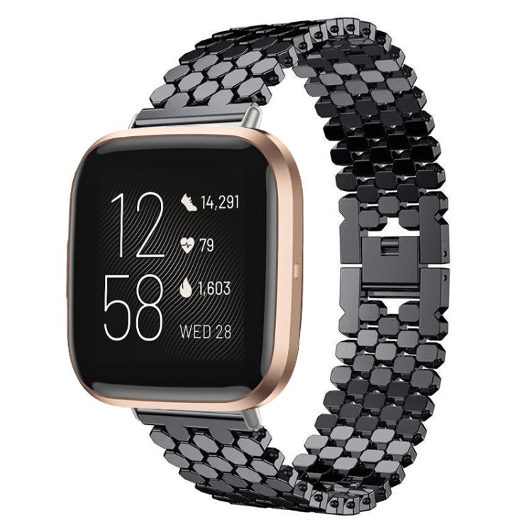 

xDfind Fish Scale Texture Metal Watch Band For Fitbit Versa 2/Versa/Versa Lite чорний