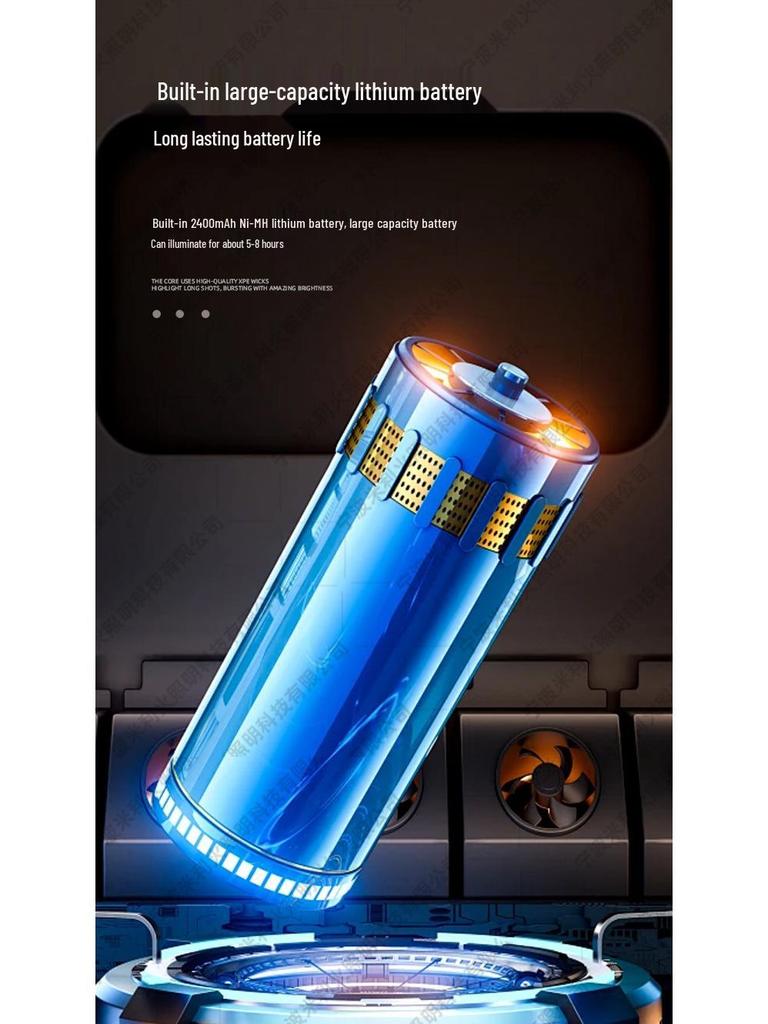 Cross-border Aluminum Flashlight with COB Warning Light & Telescopic Zoom
