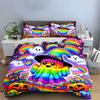 Regenbogen Geist Hexe Design Set Bettwäsche Bettbezug Set Bettbezug Kissenbezüge  (1*Bettbezug 2*Kissenbezüge, ohne Bettdecke)