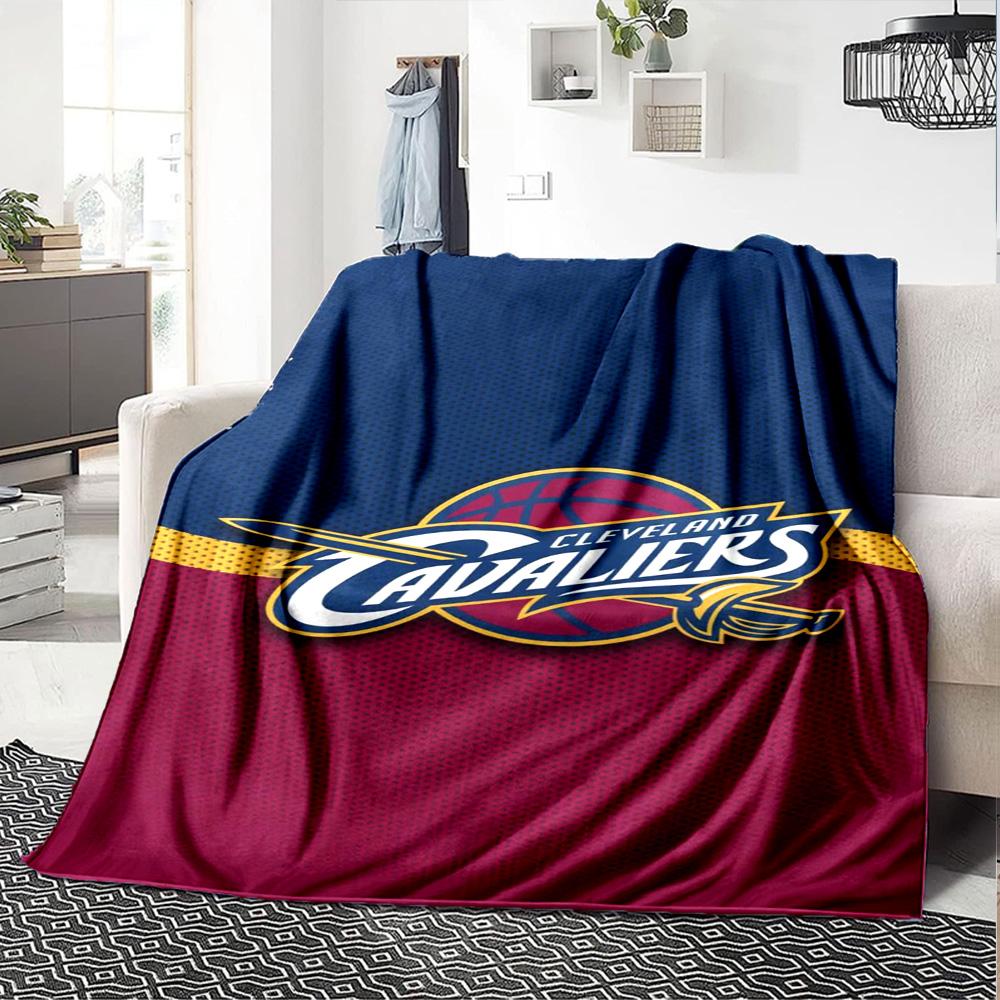 Cleveland Cavaliers Print Flannel Blanket High Quality Warm Comfortable Cover for All Seasons Perfect for Gifts Home Decor