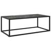 Day and Night - Day and Night Black Coffee Table with Black Marble Glass 100x50x35 Cm