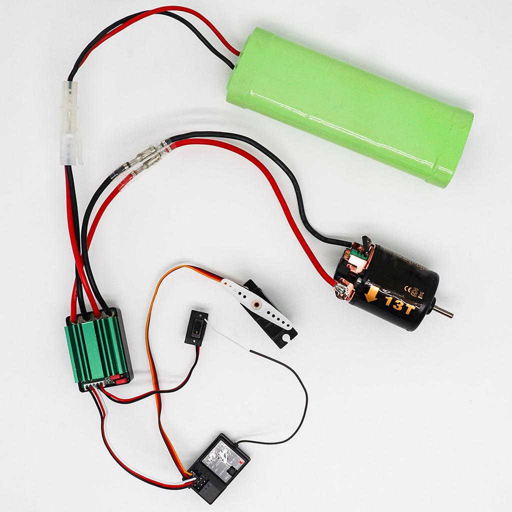 RC Brushed ESC Black Green 65A Waterproof Anti Interference ESC for Remote Control Car Boat