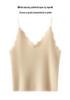 Lekasha Damen 100% reines Kaschmir 12-Gauge V-Ausschnitt Camisole für Herbst und Winter