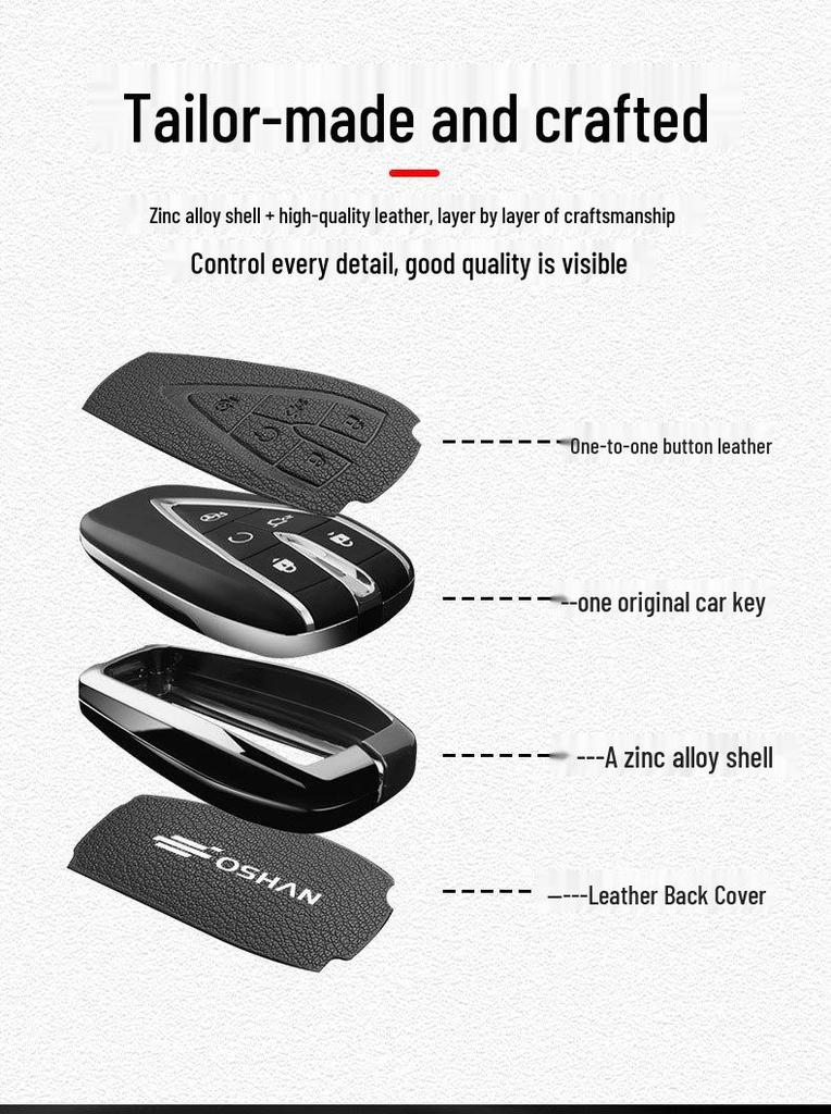 Changan Oshan X5/Z6/X7 PLUS Key Case - Full Coverage Buckle Design, 2023 Model