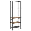 Clothes Rack with Shelf Rustic Wood Look 60 X 30 X 171 Cm Engineered Wood