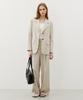 CITYBREEZE Strap Tuck Wide Slacks_Light Beige