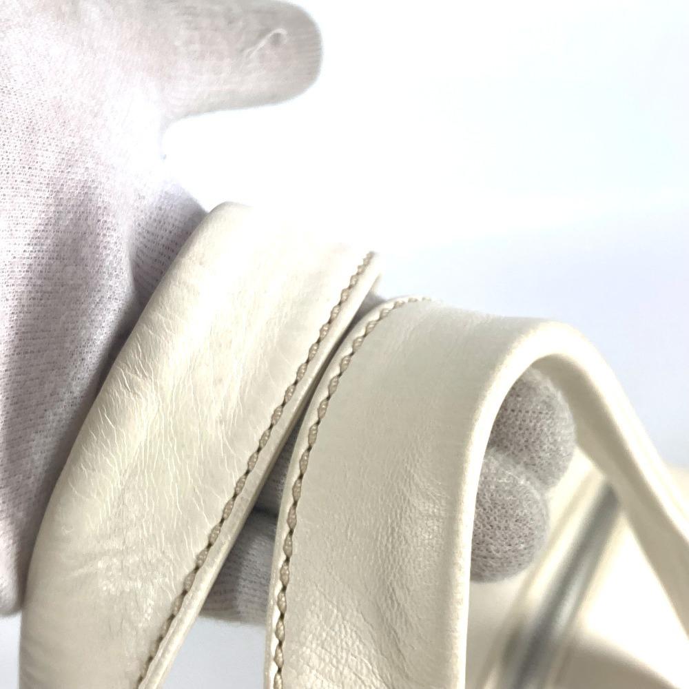 CHANEL CC CC Mark logo Tote Bag Shoulder Bag Hand Bag Leather/Canvas Beige/White