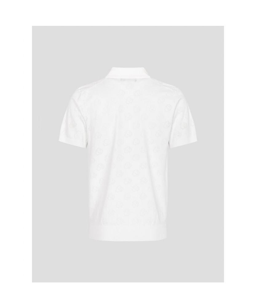 BEANPOLE GOLF [B_Under] Men'S Jacquard Knit Short Sleeve Collared T-Shirt - White