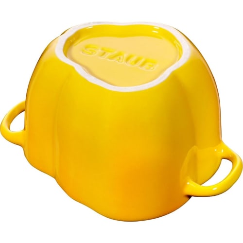Staub Ceramic Pepper Cocotte, 12cm, Yellow, Heat-Resistant, Microwave-Safe, Officially Sold In Japan, Product Number: 40500-324