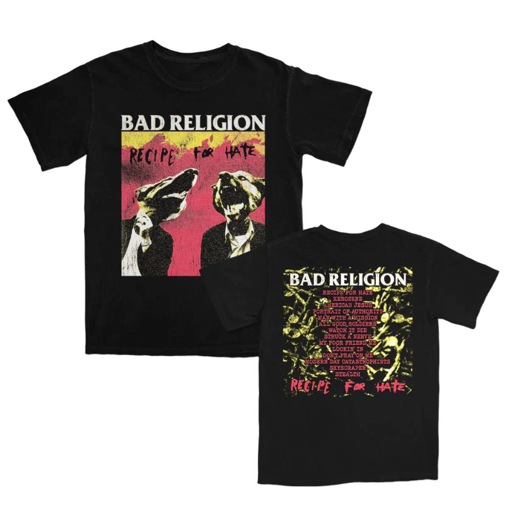1980 Bad Religion Μπάντα PUNK Hardcore Casual T-shirt Ανδρικό και Γυναικείο Πολυτελής Μάρκα Κορυφή