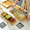 Nordic Fruit Dessert Snacks Bowl Salad Food Nuts Storage Tray With Lid Glasses Dishes Serving Bowl For Party Cake Holder Set
