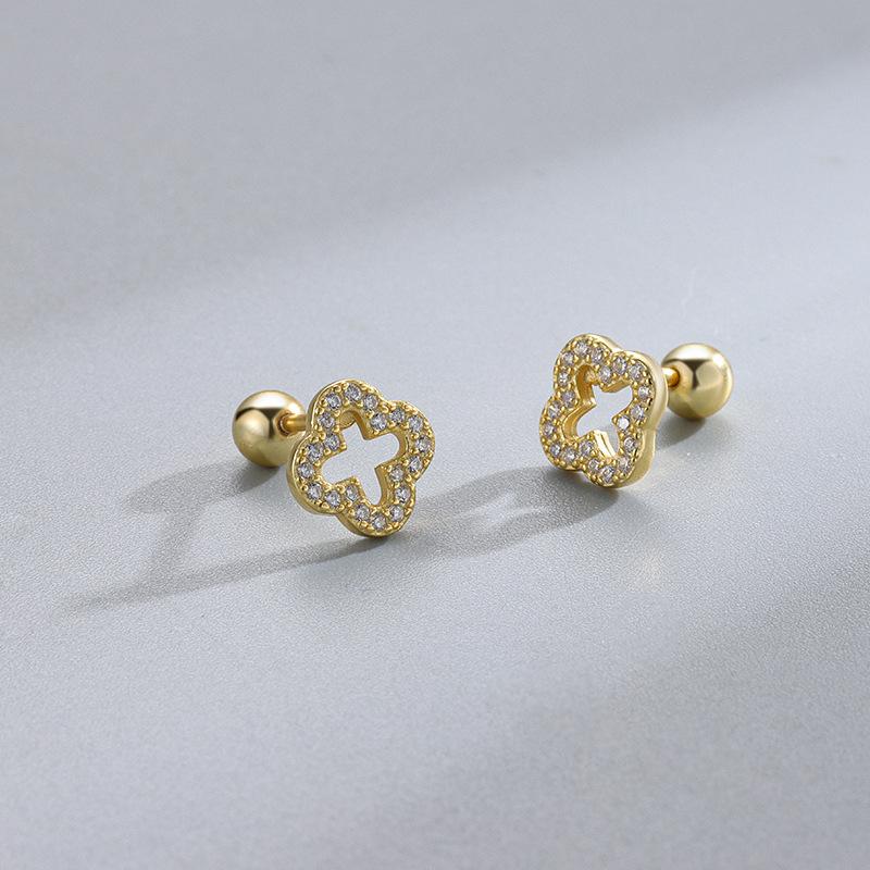 Neue Mode Herz Ohrstecker für Damen Hypoallergen Schraubverschluss Knorpel Helix Ohrring Mädchen Piercing Zubehör Schmuck Geschenke