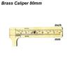 1pc Brass Vernier Caliper, Mini Precision Measuring Tool with Metric & Imperial Scale, Pocket Size Slide Gauge for DIY