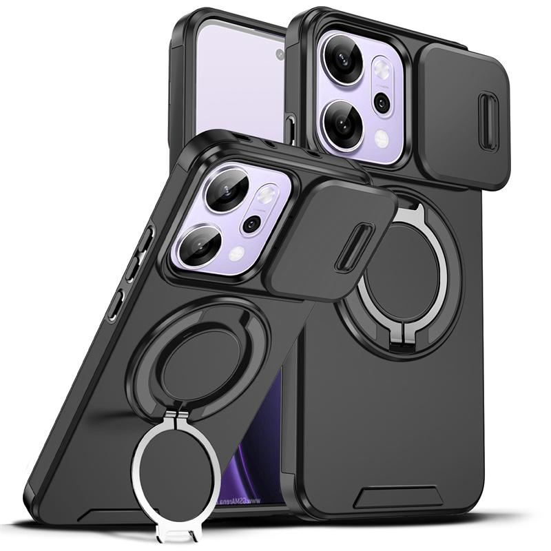Armor Funda For Oppo Reno 14 Pro 14F 5G Case Slide Camera Lens Protector Phone Case For Reno14 F 14pro Reno14F Ring Holder Cover