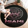 Inter Miami CF Round Area Rug,Carpet Rug for Living Room Bedroom Sofa Playroom Decor,Non-slip Floor Mat