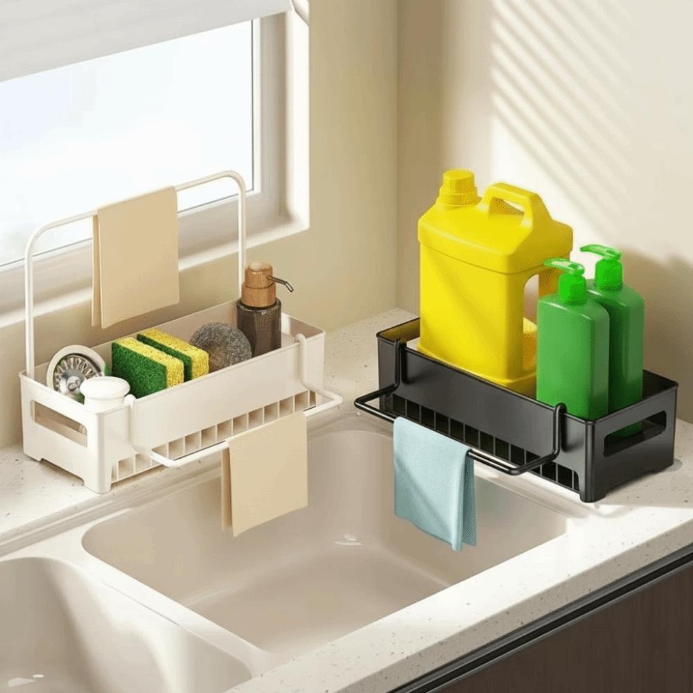 Storage Tray Drain Rack Multi Functional Kitchen Sink Organizer Tray for Kitchen Kitchen