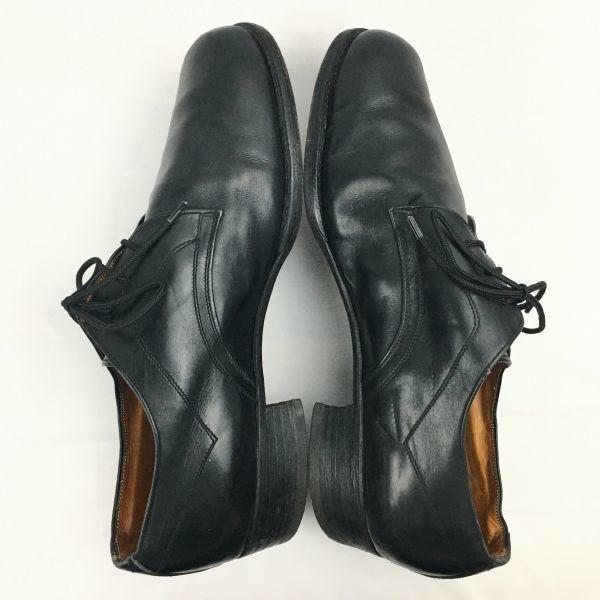 Pre-80s Agal Handmade Wooden Peg Vintage Plain Toe Black Size 26.5-27.0cm Continental Men's(USED)
