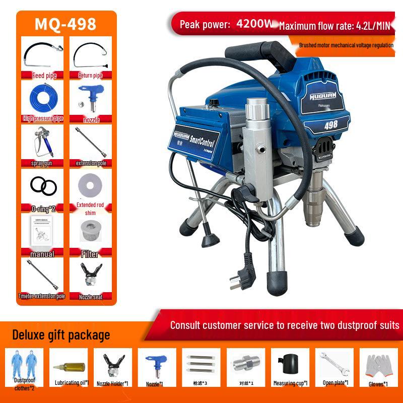 Compact Electric Airless Paint Sprayer for Interior and Exterior Walls
