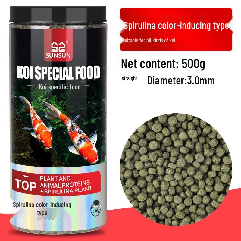 Color Enhancing Fish Food for Koi, Tropical, Goldfish, and Ornamental Fish