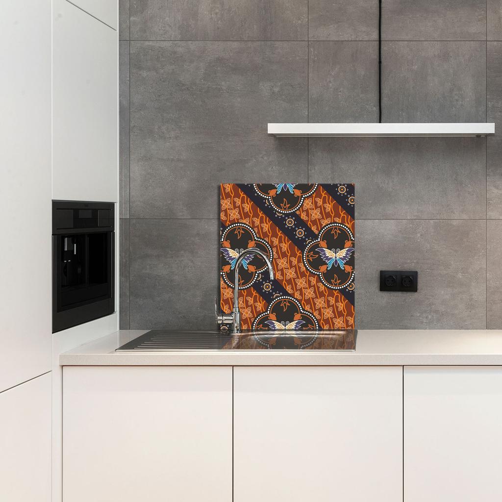 PANEL DE VIDRIO PARA COCINA 60x65 Mariposa