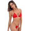 2025 Modern Lace-Up Bikini Solid Color Split Swimsuit - Stylish & Sexy Women's Set