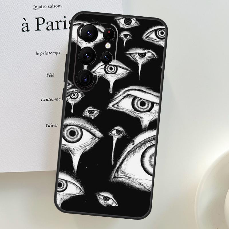

Scary Face Eyes Case For Samsung Galaxy S26 Ultra S25 S24 S23 S22 S21 S10 Plus S20 FE S25 Ultra Phone Cover Galaxy S24Ultra