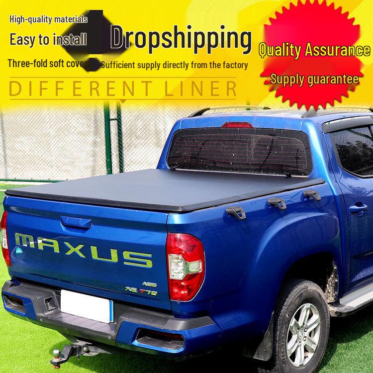 Waterproof Three-Fold Soft Tonneau Cover for SAIC MAXUS T60/T70/T90 MG Pickup