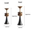 Vintage Iron Art Candlestick: European Retro Nostalgic Ornament for Dining Table or Living Room Decor.
