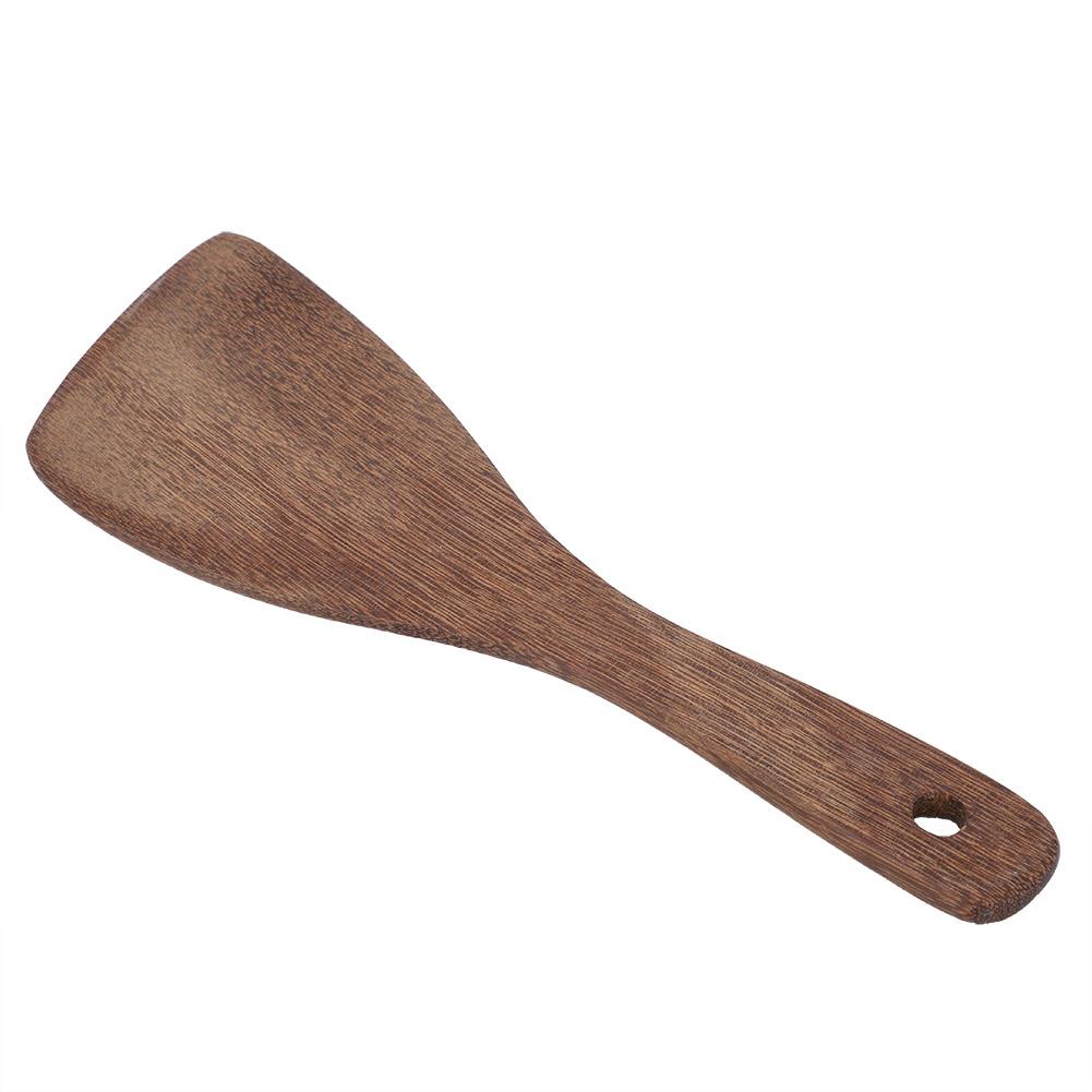 Kitchen Cooking Tool Shovel Wooden Spatula Fried Rice Turner Utensils (Bevel)