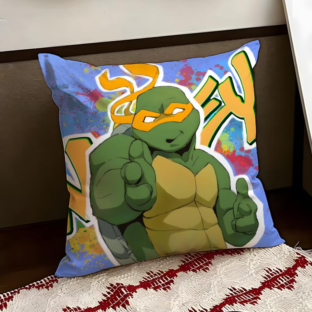 Teenage Mutant NNinja Turtles Cushion Cover Reversible Soft Durable Pillow Cover Home Car MultiScene Use for Daily Comfort