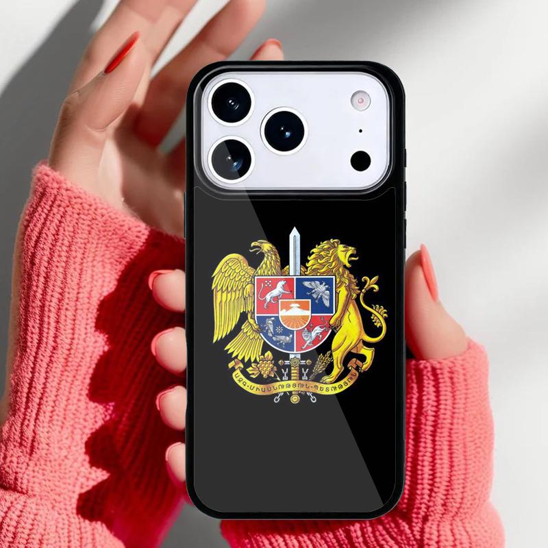 Custodia per Telefono con Stampa Bandiera Armena per iPhone 17 16 15 14 13 Pro Max Cover Posteriore per 12 11 Pro Coque