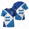 Honduras Vlajka Grafika Unisex Trička Letní Ležérní Streetwear Pánská Móda Dres Chlapec Nadrozměrná Trička Krátký Rukáv Sportovní Oblečení