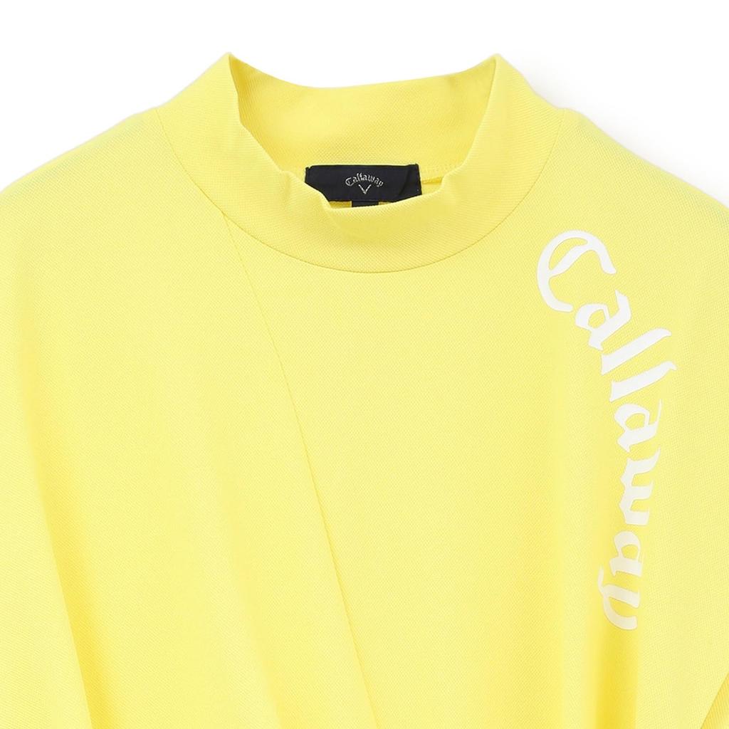 Callaway Short Sleeve Mock Neck Shirt UV Golf Underwear C24134212 Women's (Design, Moisture-Wicking, Quick-Drying, Protection) / / 1060_Yellow
