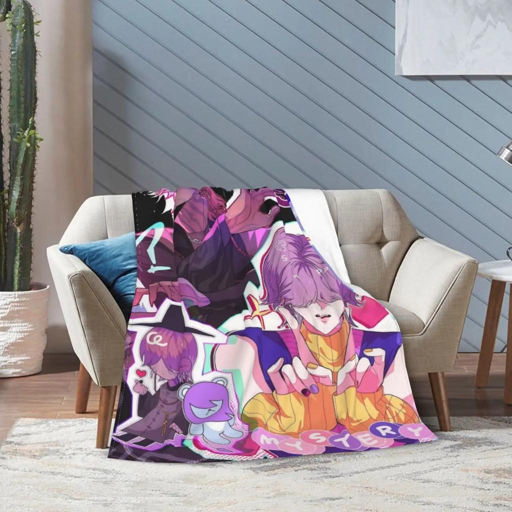 Coole K-Pop Teufelsjäger Saja Boy Flanelldecke Geeignet für Heimbetten und Schulbetten Wohnheim-Essential Heimdekoration