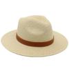 Elegant Panama Hat Oversized Straw Hat Breathable Sun Hat with Woven Chain for Men, Women, and Children