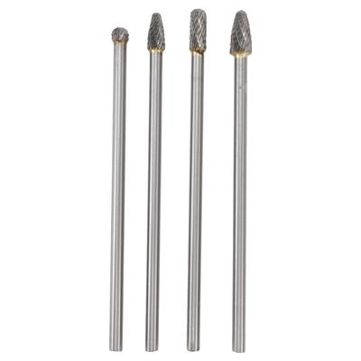 4pcs 6mm Tungsten Steel Carbide Rotary Burr Set Fits Rotary Tool High Efficiency Suitable for