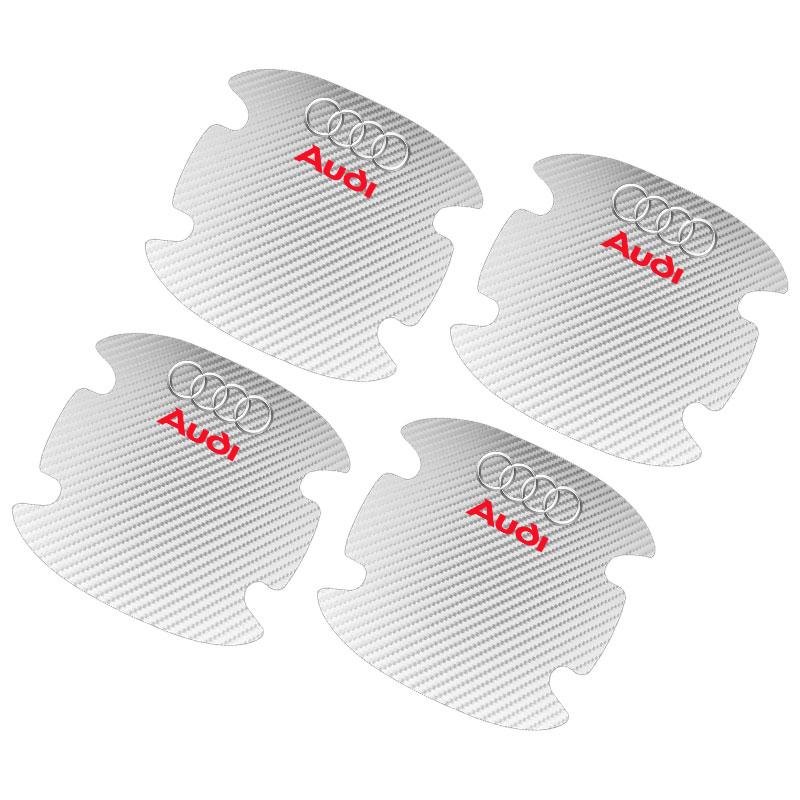 

4PCS Car Door Handle Protection 3D Sticker Emblem Car Decoration For Audi B6 B7 B8 B9 A3 8P 8V A4 A6 C6 C5 Q2 Q3 Q5 Q7 Q8 TT TTS Q2L Q5L RS3 RS4 audi білий