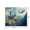 Magic Castle and Dragon Scene Background Cloth - Photography Background, Suitable for Parties, Weddings, and Events