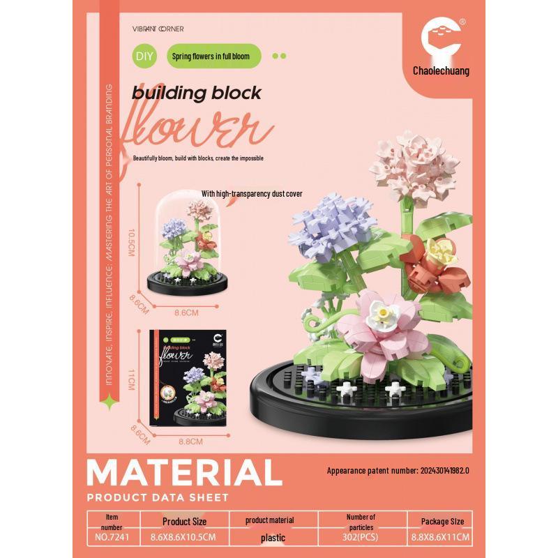 

Суккуленты и цветы конструктор - Совместимый с Лего, Комнатные растения, Стабилизированные цветы, Детские игрушки