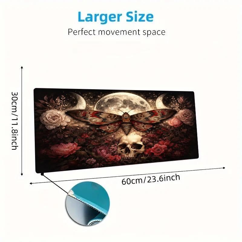 Gothic Moth Color Mouse Pad Large Gaming Table Cushion Non-slip Laptop Tablet Big Mousepad XXL Mat Mini PC Playmat With Lock edge