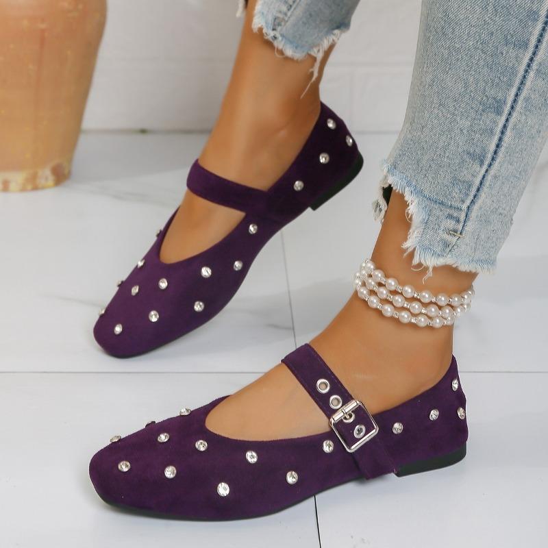 Large-sized Single-heeled Women's Shoes Flat-heeled Shoes and One-foot Single-heeled Shoes