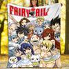 1pc Fairy Tail1 Theme Soft Flannel Throw Blanket - Digital Print, Polyester, Cozy for All Seasons, Perfect for Outdoor, and Travel