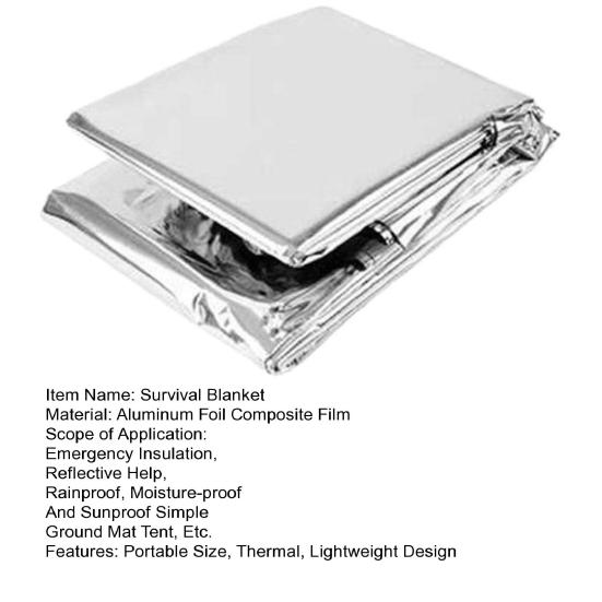 1/10Pcs Outdoor Survival Blanket Waterproof Portable Emergency Thermal Blanket Cold Weather Outdoor Camping Backpacking Hiking Insulated Space Blanket
