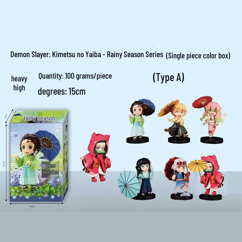 Q-Version Demon Slayer Geburtsblumen Figuren: Tanjiro & Nezuko Anime-Modelle