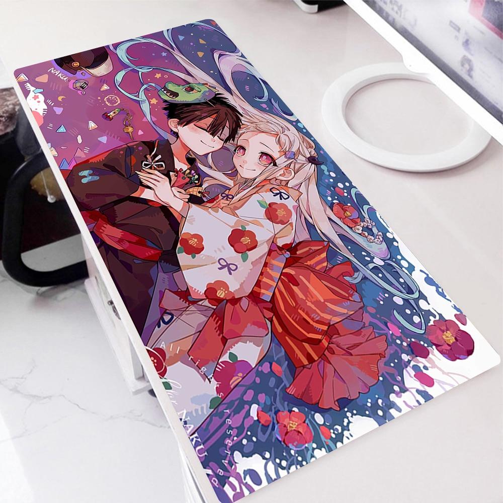 Anime Jibaku Shounen Hanako kun Gamer Play Mats Rubber Art Speed Mouse Pad Gran tamaño para