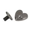 20PCS Heart Shape Decoration Stud Rivets Zinc Alloy Multifunctional Leather Belt Repair Rivets 10mm