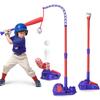 Mytrix Baseball 3 In 1 Baseball Toy 3 Ways To Hanging Ball Batting 6 Baseball Height Adjustable Baseball Baseball Practice for Stress Indoor Outdoor